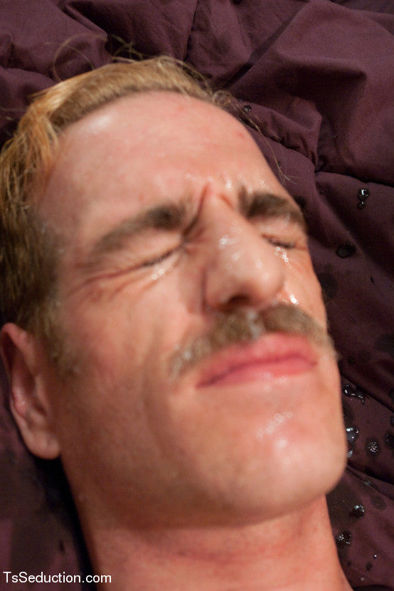 Man in suit strips to join shemale and hot  - XXX Dessert - Picture 15