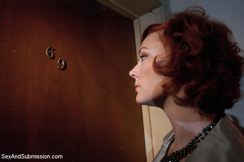 Sweet redhead babe sucks cock and gets tied - XXX Dessert - Picture 1