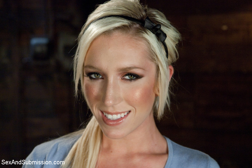 Slim seductive blonde roped and tied kneels - XXX Dessert - Picture 15