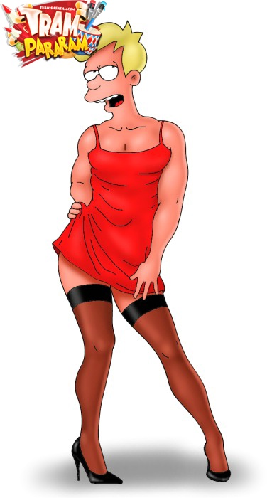 Cute pics of crossdressed Fry from porn comics - Picture 2
