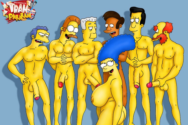 Ladies from Simpsons porn enjoy gangbanging together - Picture 1