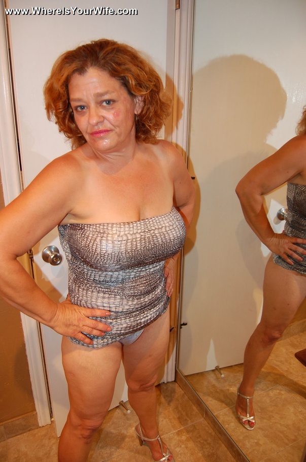 Big-titted curly granny in a silver dress f - XXX Dessert - Picture 4
