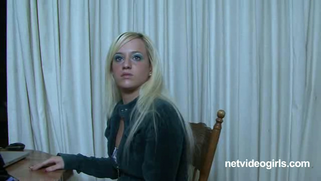 Sexy blonde peels out jacket, top and jeans - XXX Dessert - Picture 11