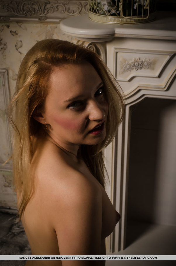 Blonde in lacy lingerie and stockings posin - XXX Dessert - Picture 16