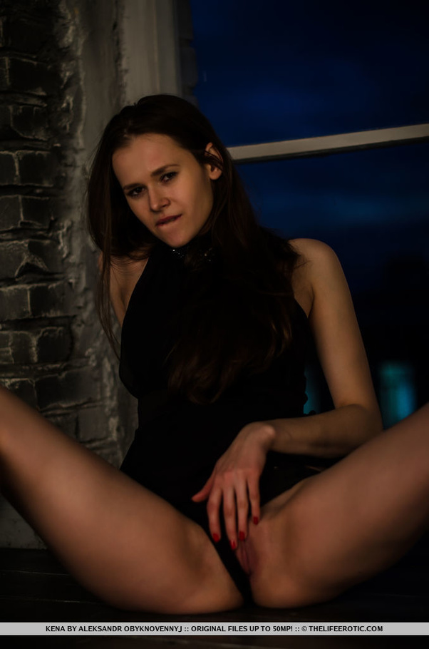 Brunette in black lingerie reaches inside h - XXX Dessert - Picture 5