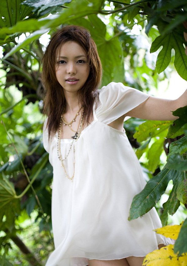 Girl in a white nightie and black underwear does non-nude shots outdoors. - XXXonXXX - Pic 1