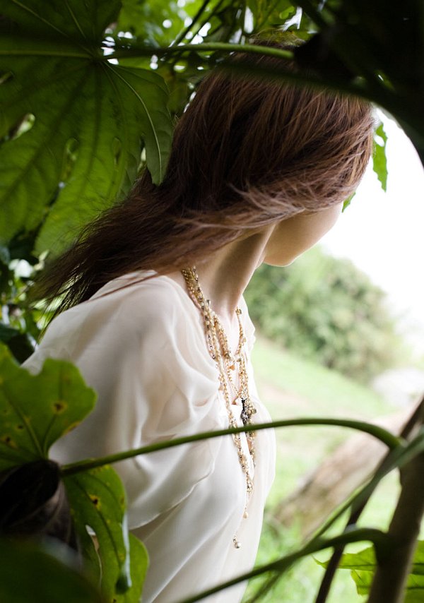 Girl in a white nightie and black underwear does non-nude shots outdoors. - XXXonXXX - Pic 3