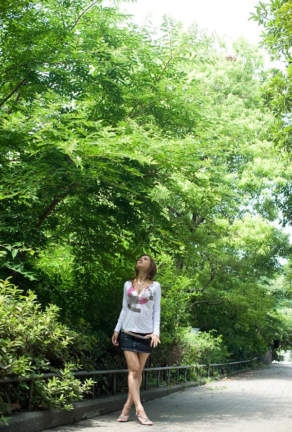 Filly in a white top and denim skirt non-nude shots in public. - XXXonXXX - Pic 13