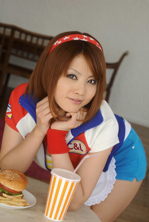 Big-boobed bunny in a striped shirt and blue shorts shows her breasts. - XXXonXXX - Pic 1