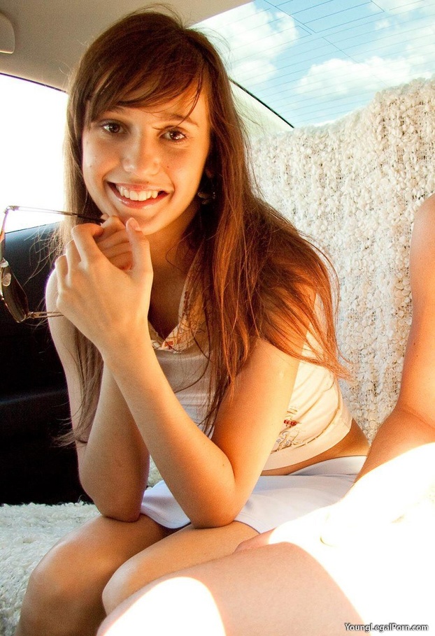 Sugar cube in a white shirt and blue skirt fucked in a car. - XXXonXXX - Pic 1