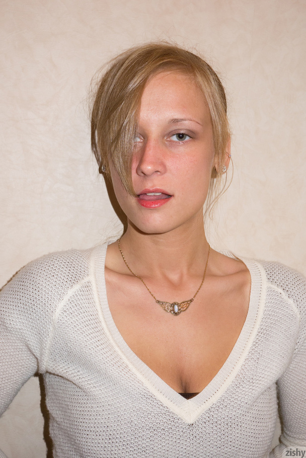 Blonde cutie in a short skirt and swimsuit  - XXX Dessert - Picture 3
