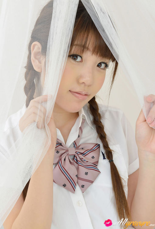 Toots in a plaid skirt and white blouse poses on white sheets. - XXXonXXX - Pic 6
