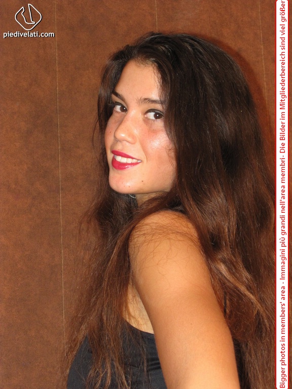 Lovely brunette teeny looking not so innocent in her floral pantyhose and long black evening dress - XXXonXXX - Pic 13