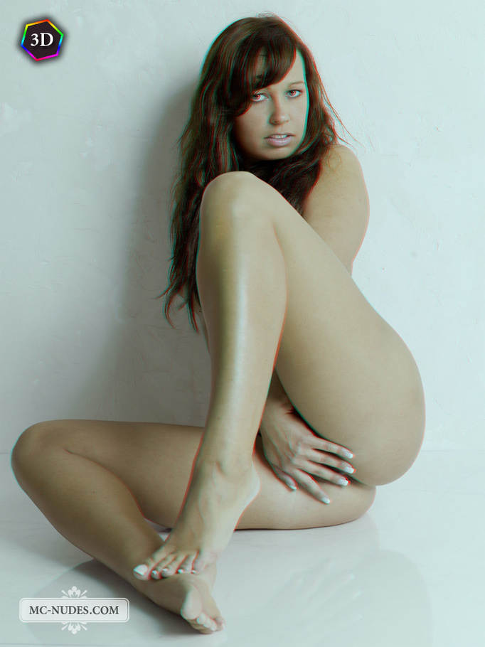 Elegant gurl in black heels poses naked against a white wall. - XXXonXXX - Pic 4