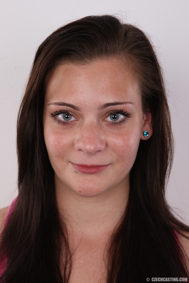 Brunette chick with apple tits and shaved s - XXX Dessert - Picture 1