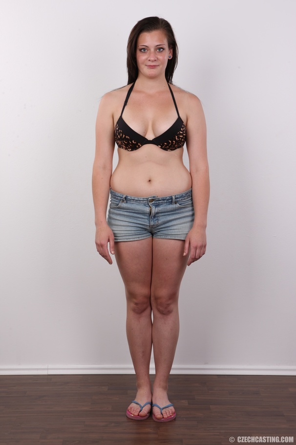 Brunette chick with apple tits and shaved s - XXX Dessert - Picture 4