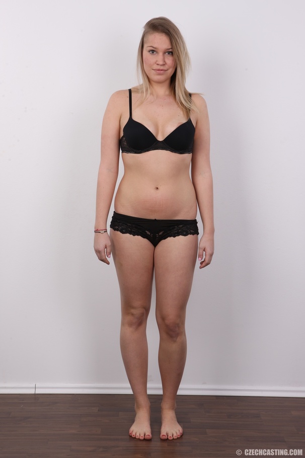 Fit fair-haired gal in a black lingerie loo - XXX Dessert - Picture 7