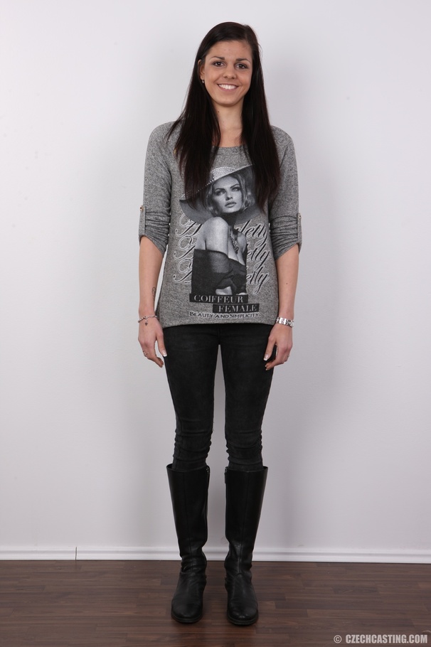 Brunette cutie with small tits fells shy at - XXX Dessert - Picture 2