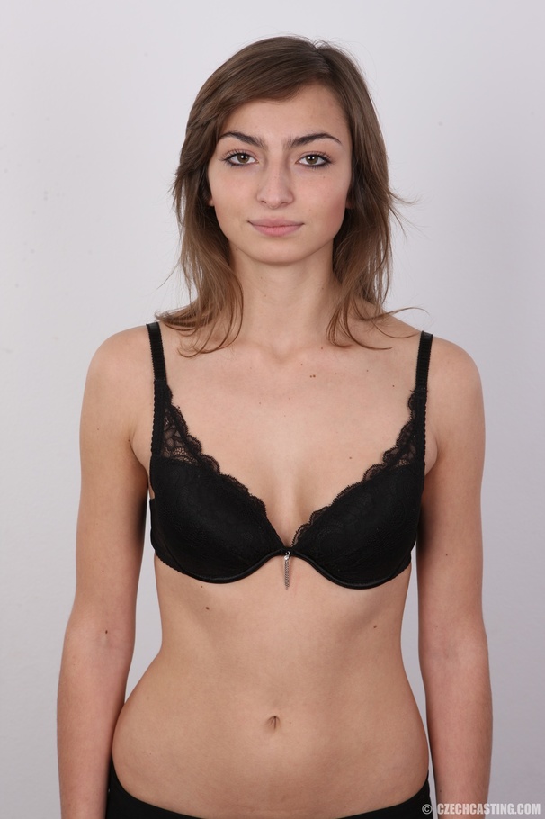 Slender brunette chick with apple tits take - XXX Dessert - Picture 6