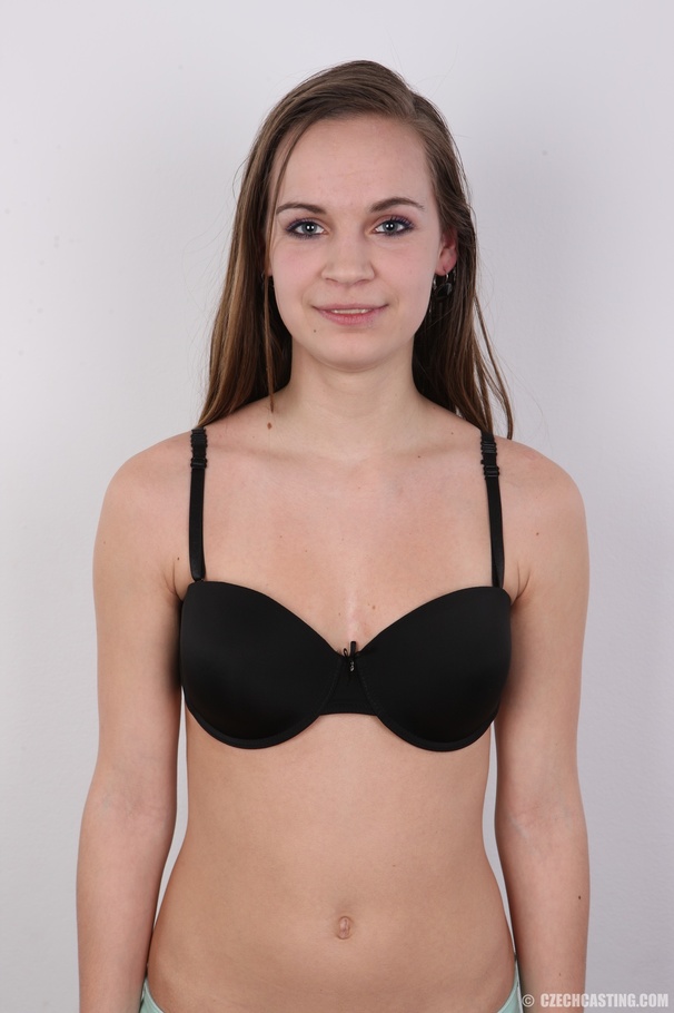 Shy brunette babe with long hair and shaved - XXX Dessert - Picture 6