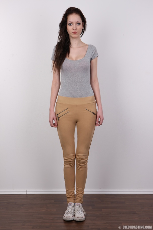 Slim brunette teen with apple tits flauntin - XXX Dessert - Picture 2