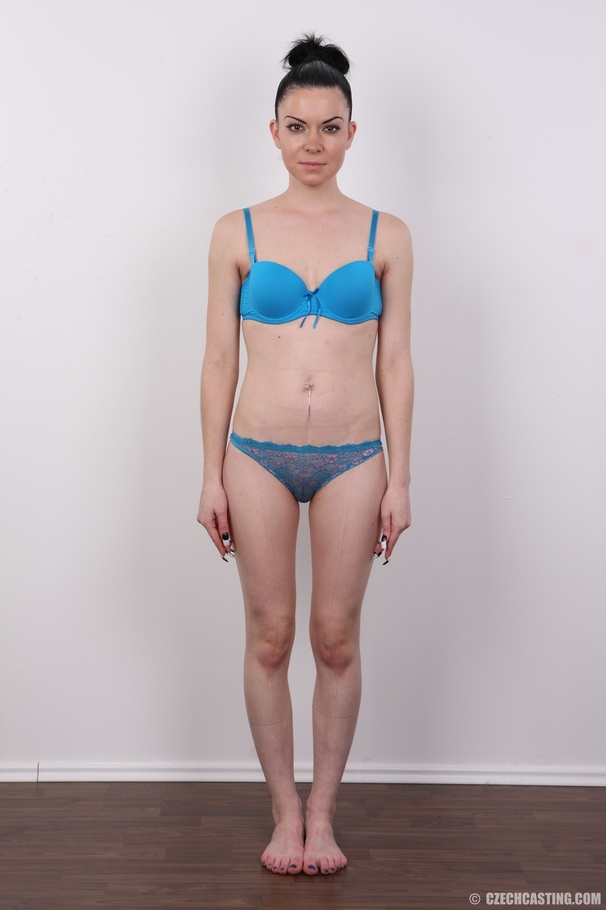 Small-titted brunette babe in a blue linger - XXX Dessert - Picture 7