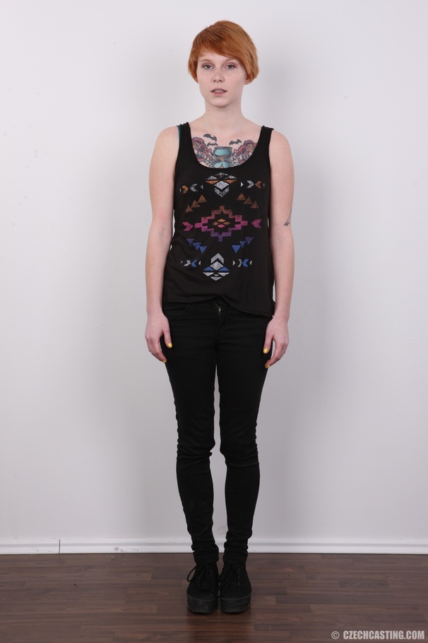 Amazing teen redhead with colorful tattoos  - XXX Dessert - Picture 2