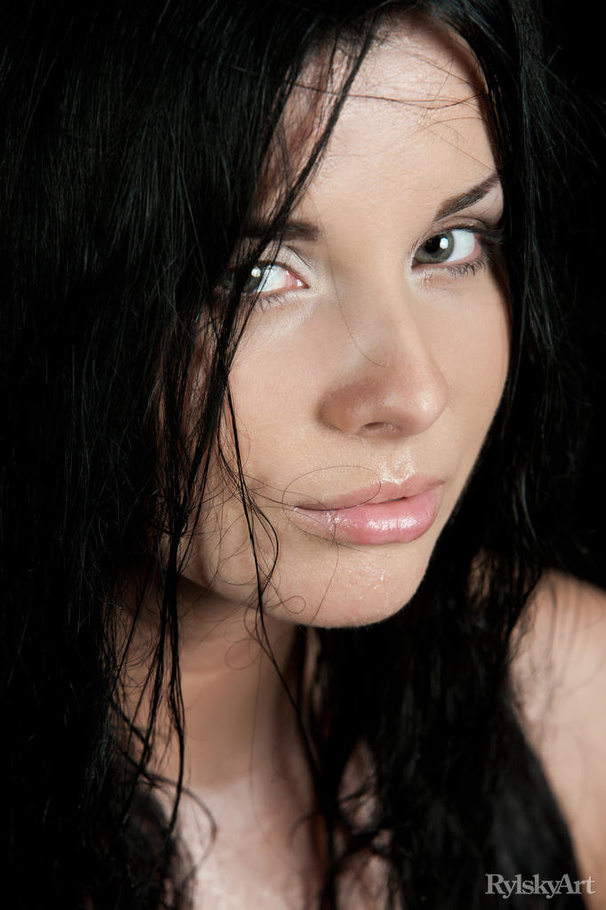 Tempting fresh brunette in black fishnet dr - XXX Dessert - Picture 16