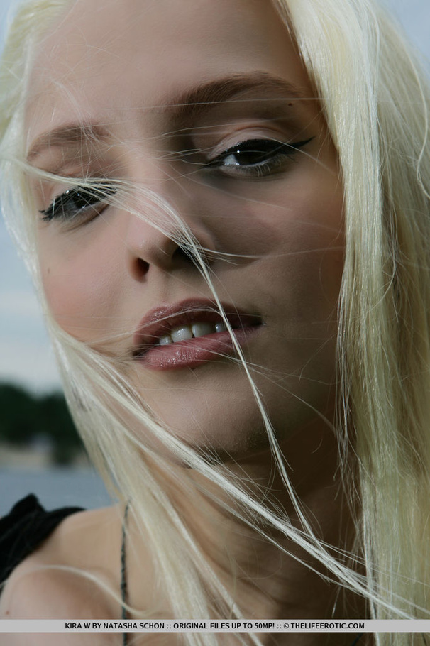 Slim pretty blonde in black dress models te - XXX Dessert - Picture 4