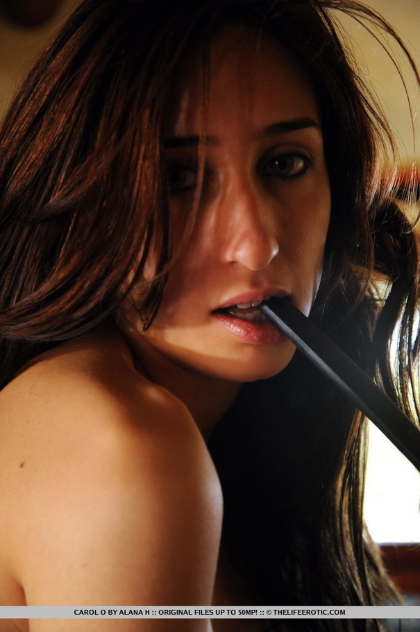 Brunette temptress in short hot black dress - XXX Dessert - Picture 16