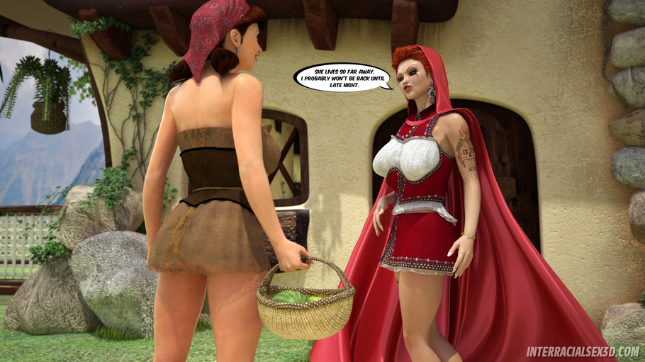 Lustful the Little Red Riding-hood' mom blowing two loggers ...