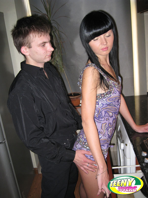 Long-haired brunette freshie takes a donkey from behind in the bathroom - XXXonXXX - Pic 3