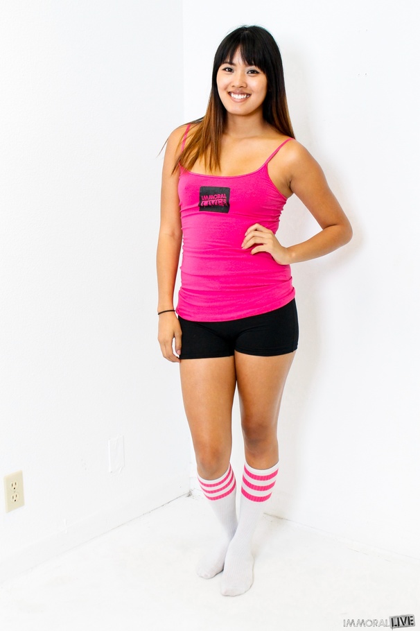Asian babe is fresh from a workout and is a - XXX Dessert - Picture 1