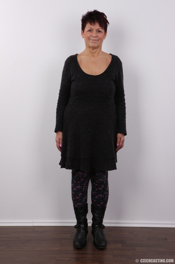 Mature redhead strips off her black dress,  - XXX Dessert - Picture 2