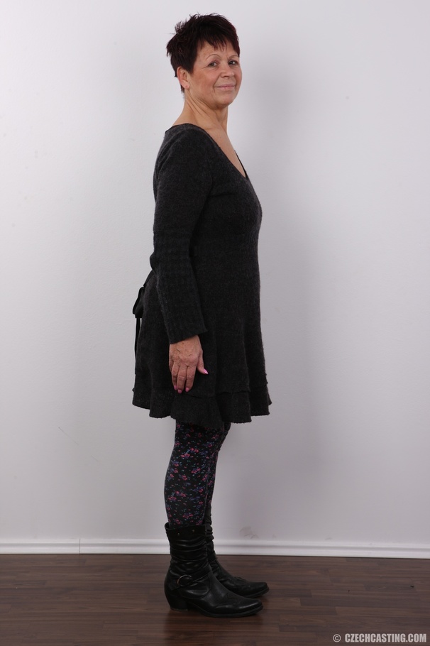 Mature redhead strips off her black dress,  - XXX Dessert - Picture 3