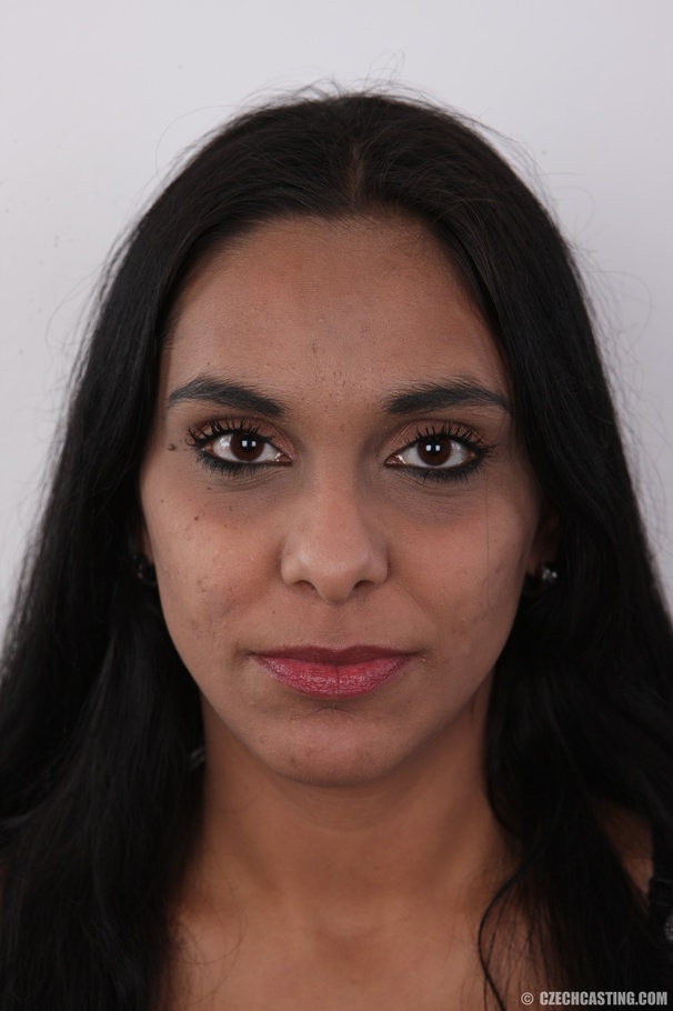 Hot gypsy wearing gray sweater, tight black - XXX Dessert - Picture 1