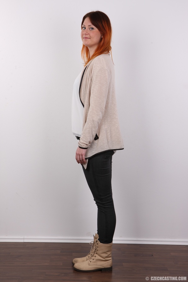Lovely redhead takes off her brown sweater  - XXX Dessert - Picture 3