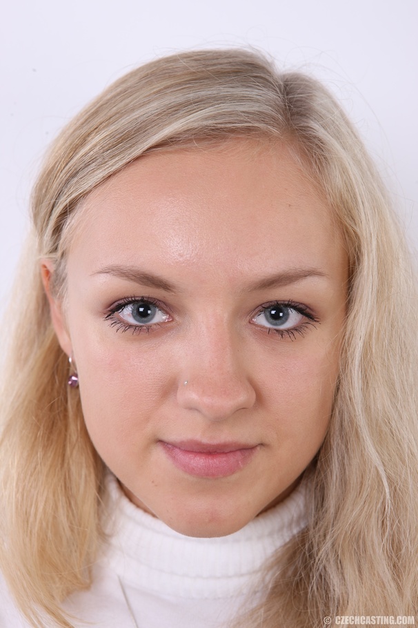 Cute blonde peels off her sexy white shirt, - XXX Dessert - Picture 1