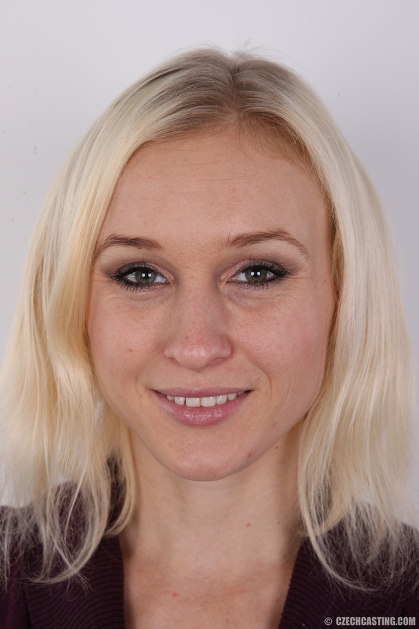 Blonde cutie posing in brown mini dress, bl - XXX Dessert - Picture 1