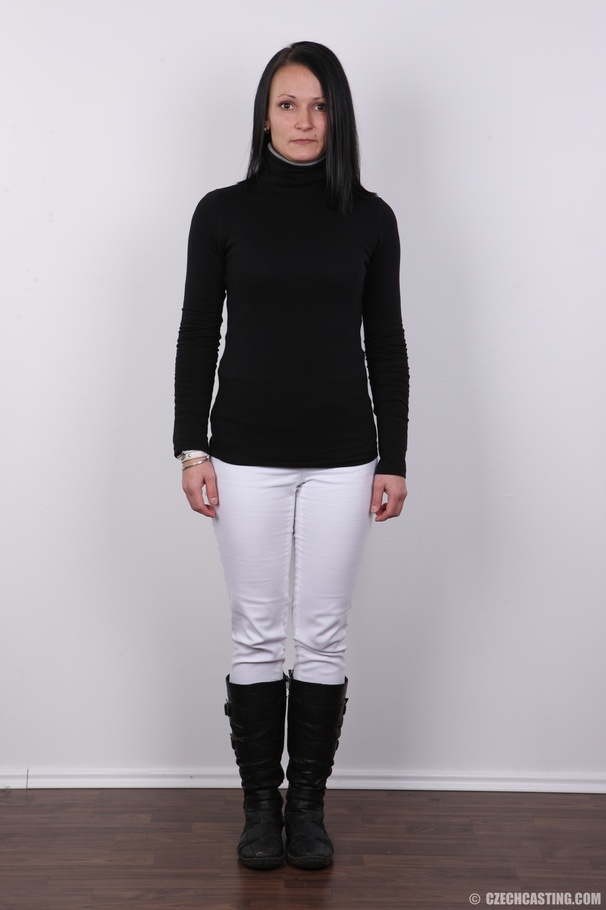 Hot babe wearing black sweat shirt, white p - XXX Dessert - Picture 2