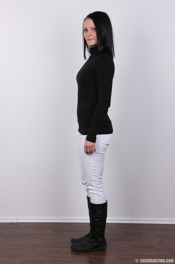 Hot babe wearing black sweat shirt, white p - XXX Dessert - Picture 3