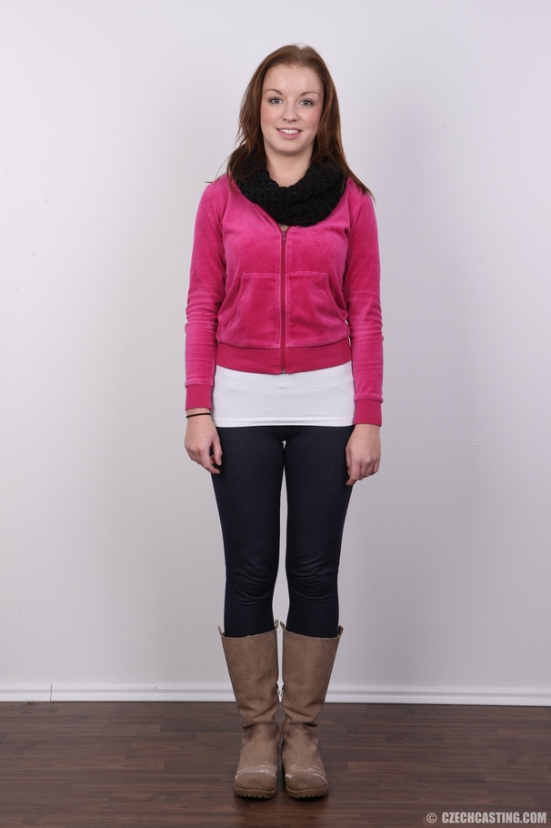 Gorgeous brunette wearing pink jacket, blac - XXX Dessert - Picture 2