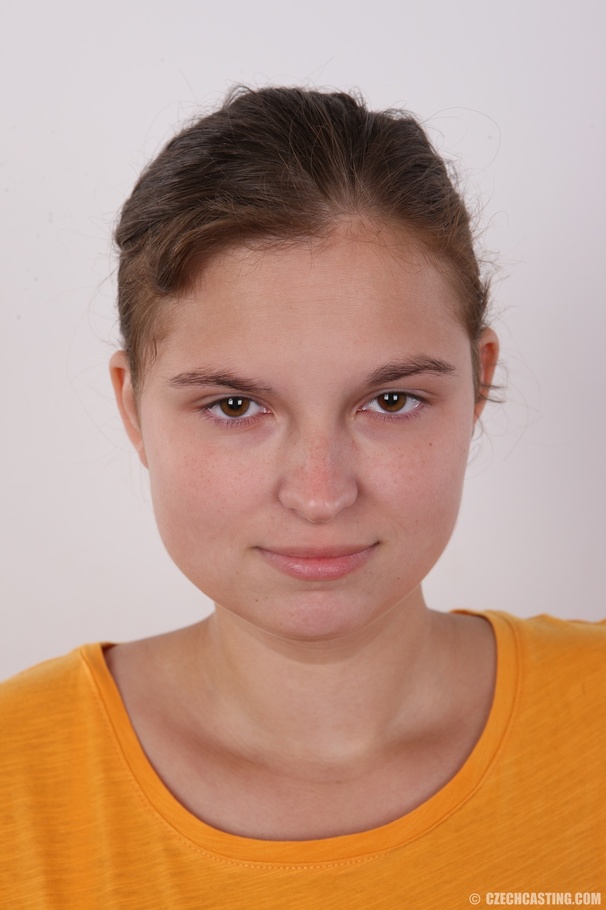 Cute chick in orange shirt, black and white - XXX Dessert - Picture 1
