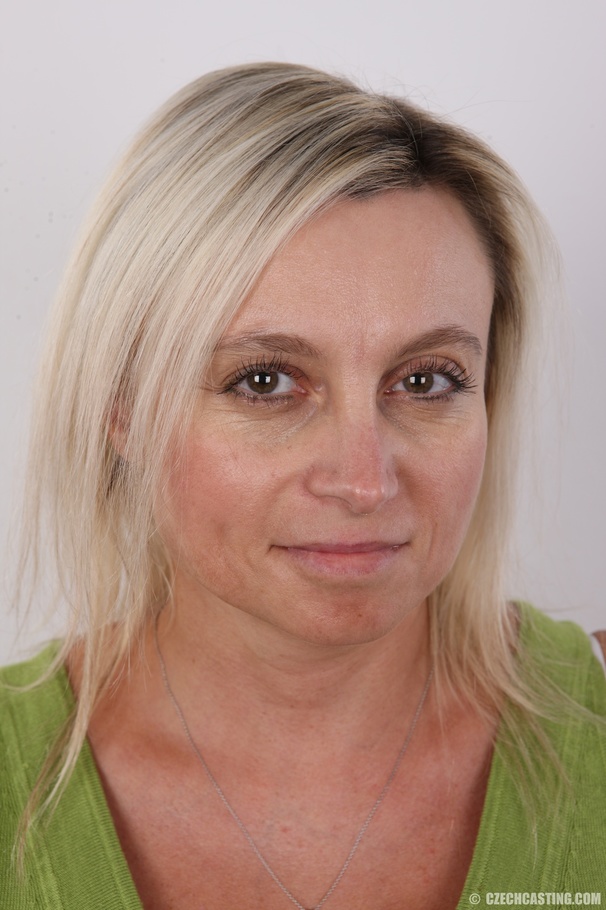 Blonde MILF slowly peels off her green shir - XXX Dessert - Picture 1