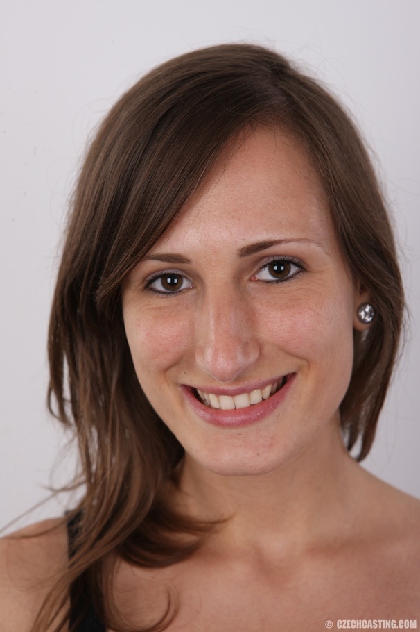 Gorgeous brunette peels off her black shirt - XXX Dessert - Picture 1