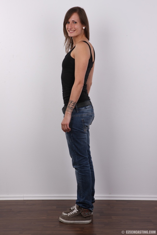 Gorgeous brunette peels off her black shirt - XXX Dessert - Picture 3