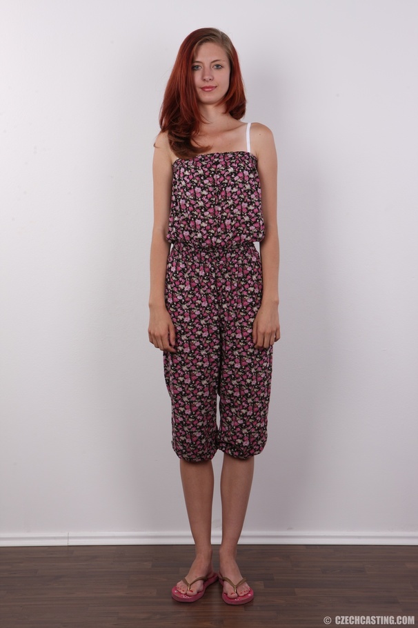 Beautiful redhead in floral outfit and whit - XXX Dessert - Picture 2