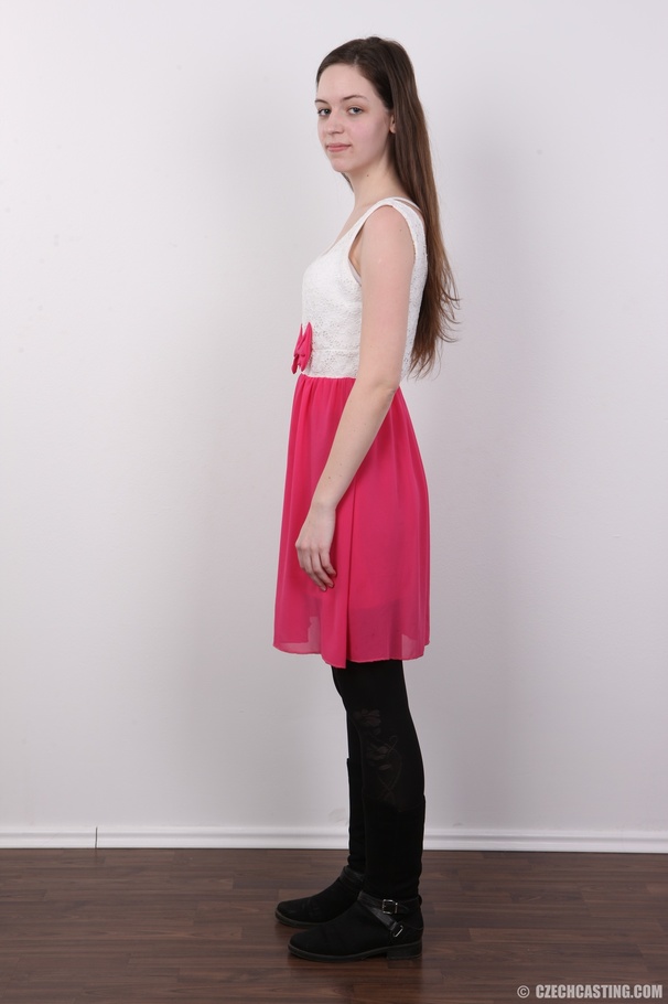 Cute young chick in white and pink dress, b - XXX Dessert - Picture 3