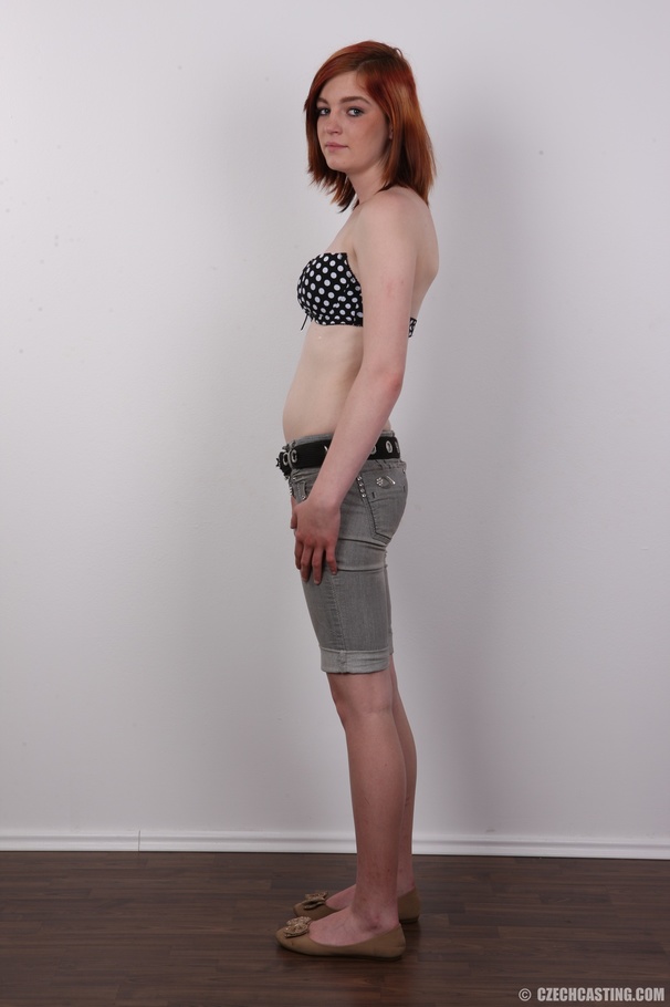 Pretty redhead strips down her orange tube  - XXX Dessert - Picture 5