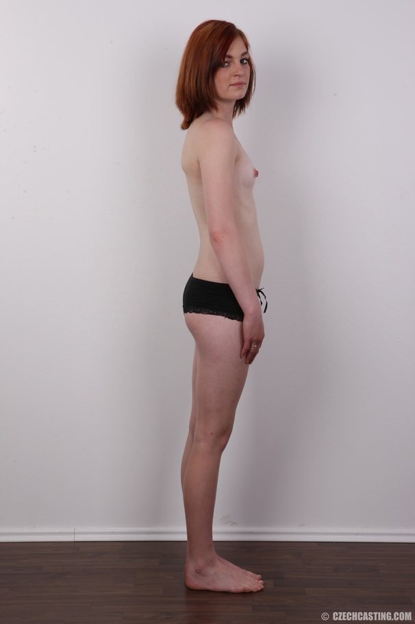 Pretty redhead strips down her orange tube  - XXX Dessert - Picture 9